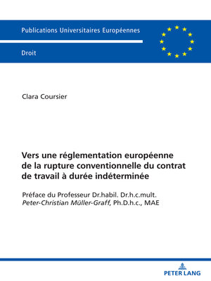 cover image of Vers une réglementation européenne de la rupture conventionnelle du contrat de travail à durée indéterminée